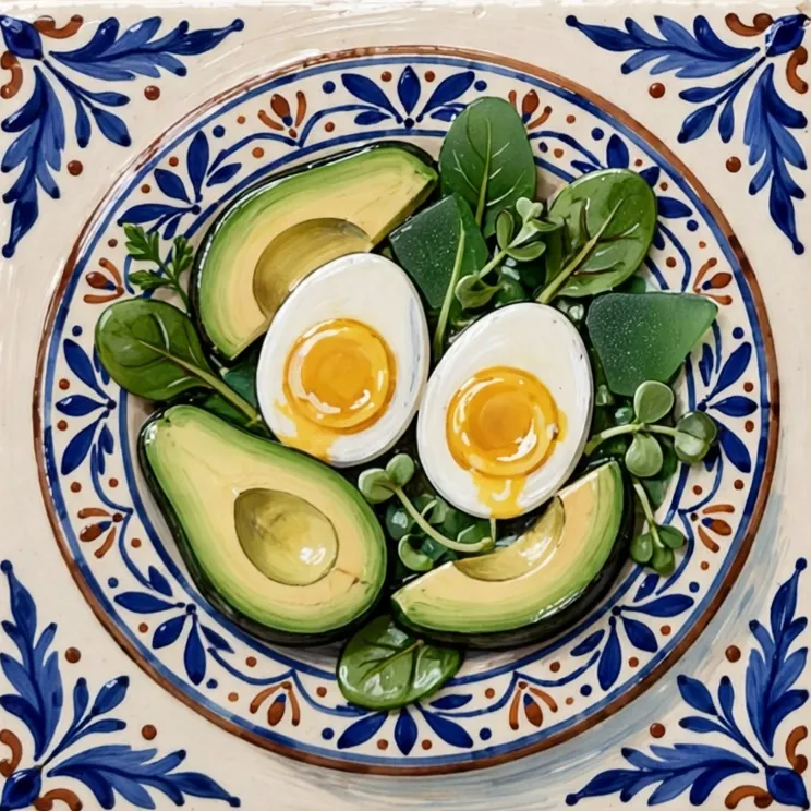 Painted eggs dish
